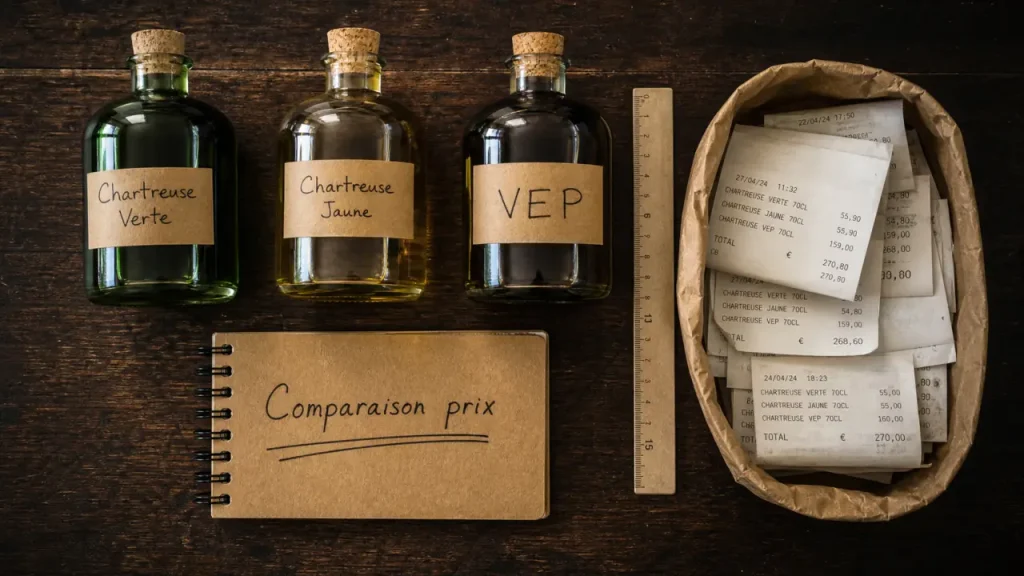 Prix de la Chartreuse : ce que changent la Verte, la Jaune, la VEP et les formats 10 cL à 70 cL