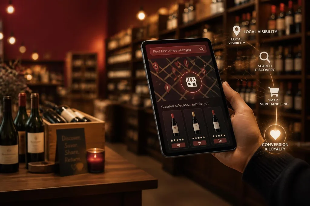 Site, SEO local et merchandising : les leviers pour faire vendre une cave à vin