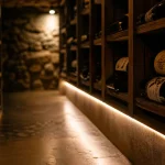 Éclairage cave à vin : LED douce pour une circulation sûre