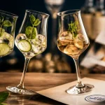 Le petit beret : boisson sans alcool, verres et jus de raisin