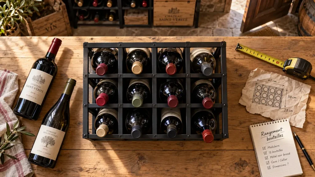 Bouteille rangement : 6 à 8 bouteilles ou un module évolutif jusqu’à 40 ?