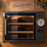 Cave à vin mini : bouteilles et clayettes, température