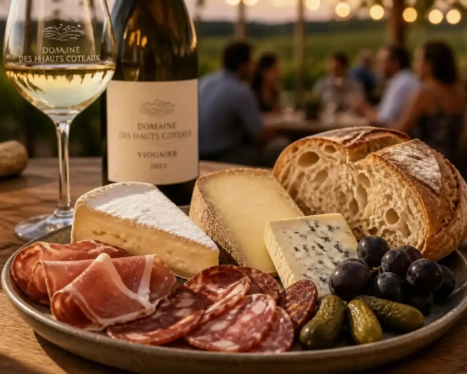 Assiette de terroir lors d'une soirée dans le vignoble de Gaillac