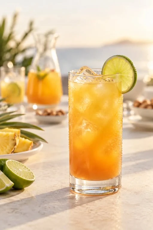 Cocktail antillaise Punch Planteur aux jus d’ananas et d’orange