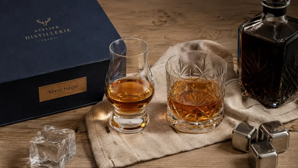 Tulipe, tumbler ou cristal : quel verre à whisky original offrir sans se tromper ?