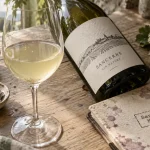 Vin nature sancerre en Sancerre : bouteille et verre de dégustation