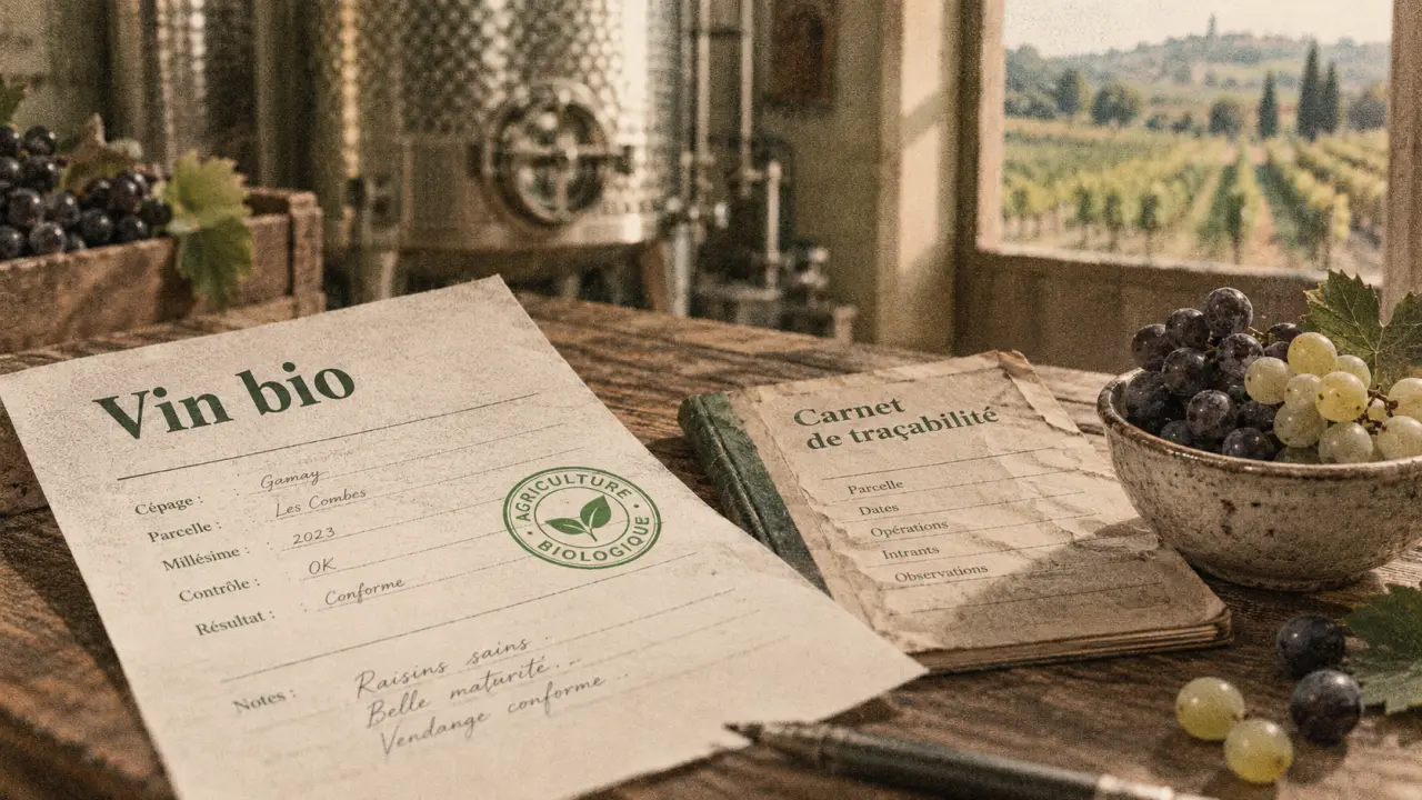 Cahier des charges vin bio : fiche contrôle, vigne et cave