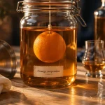 Liqueur d oranges maison : bocal hermétique zesté