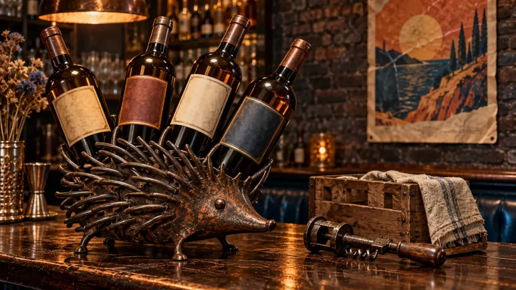 Porte-bouteille vintage : mesurez les bouteilles avant de choisir le style