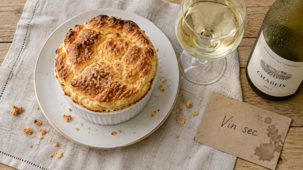 Quel vin avec un soufflé au fromage ? Blanc sec, bulles ou rouge léger