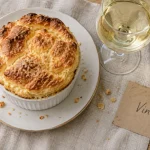 Quel vin avec un soufflé au fromage : blanc sec, verre et soufflé au fromage