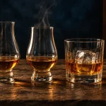 Trois verre wisky : tulipe, Glencairn et tumbler