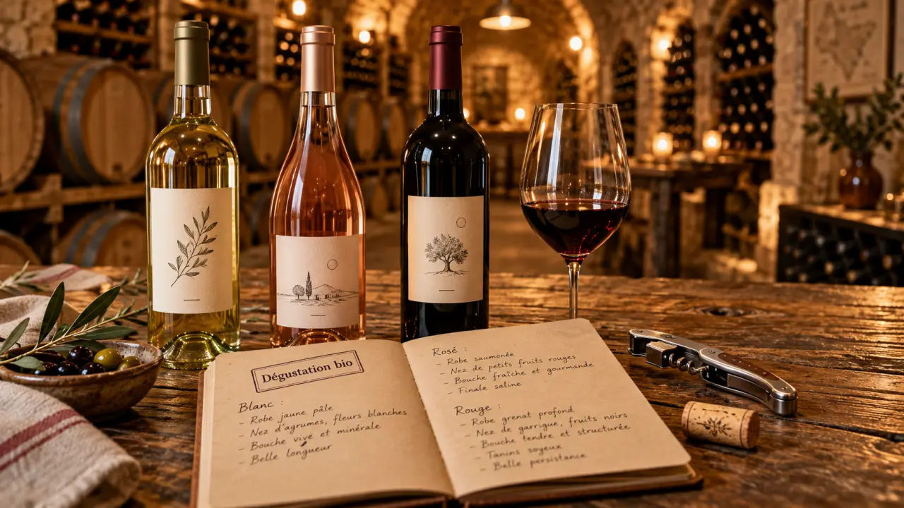 Vin bio draguignan en cave : bouteilles et notes de dégustation