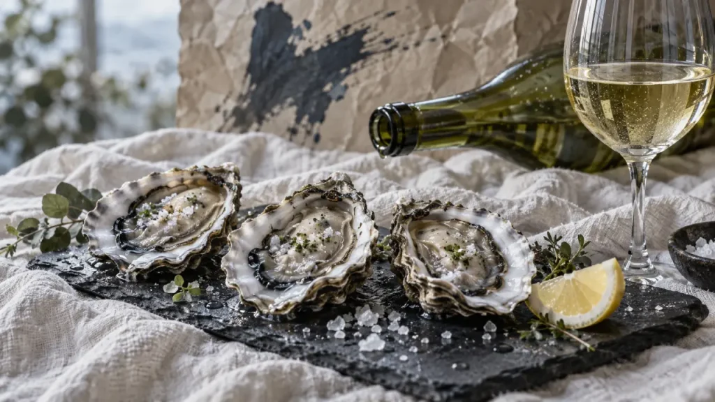 Le vin blanc sec s’accorde aux huîtres, de la dégustation crue au gratin